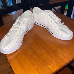 Cream/white Nike Court Legacy Canvas Sneakers